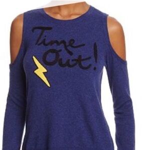 Alice + Olivia Blue Knit Top